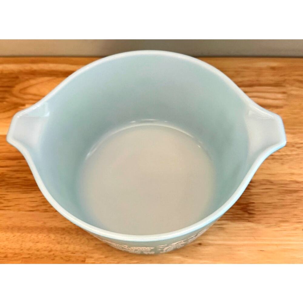 Vintage Pyrex Amish Butterprint Turquoise Casserole Dishes with lids 6pc - Picture 5 of 12